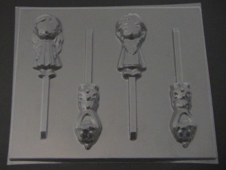 575sp Frosted Princess II Frozen Snowman Chocolate Lollipop Mold
